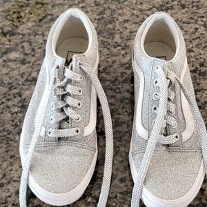 VANS WARD LUREX GLITTER WOMEN'S SNEAKERS (SILVER) Worn once, excellent condition